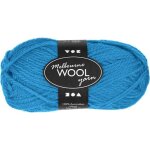 Pelote de laine - creotime - melbourne - 100% laine australienne - 50 gr - bleu azur - 92 m Pelote de laine - creotime - melbourne - 100% laine australienne - 50 gr - bleu azur - 92 m