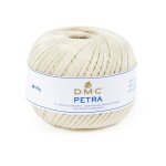 Pelote de laine - dmc - petra - 100% coton - ecru - taille 5