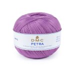 Pelote de laine - 100% coton - mauve - 53837 - dmc - petra - grosseur 5