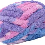 Pelote laine �paisse extra large lavable - bleu violet rose pour tricot tapisseries lits cl�tures tapis ...
