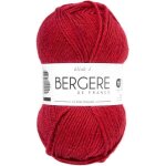 Pelote de laine - grenat - 50% laine 50% acrylique - bergre de france - idale 4