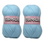 Pelote de laine layette les 2 bleu pastel 1102 tourmaline