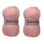 Pelote de laine - tourmaline - rose pastel - 210 m - 50 g - 100% acrylique