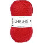 Pelote de laine - rouge - 50% laine 50% acrylique - bergre de france - idale 4