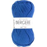 Pelote de laine - royal - 100% coton bio - 3mm - tricot et crochet - berg�re de france