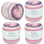 Pelote de laine � tricoter d�grad�e - zgeer - 4 x 100g - violet - 60% coton - 30% acrylique - 10% laine ...