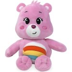 Peluche bisounours toucalin rose avec arc en ciel 28 cm - peluche licence - doudou enfant - ours