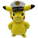 Peluche capitaine pikachu 20 cm - bandai - pokmon - 2 ans et +