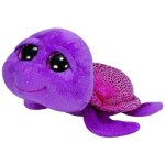 Peluche carletto beanie boos - slowpoke la tortue 15 cm - violet - enfant