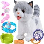 Peluche chat interactif or or tu - jouet �lectronique avec laisse pour enfants 3 - 7 ans
