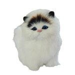 Peluche chat qui miaule simulation - kawaii mignon - blanc avec tâche marron foncée & gros yeux bleus ... Peluche chat qui miaule simulation - kawaii mignon - blanc avec tâche marron foncée & gros yeux bleus ...