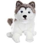 Peluche chien husky - gipsy toys - assis�25 cm