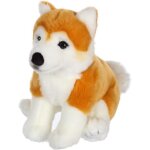 Peluche chien shiba - gipsy toys - assis�25 cm
