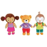 Peluche - tchoupi - lot de 3 - 18 cm - extra doux - mixte
