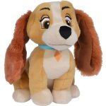 Peluche disney : chien miss lady 37 cm - doudou licence enfant - la belle et le clochard - animal - heros ...