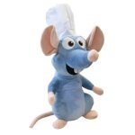 Peluche - disney - ratatouille - chef cuisinier - gant 42cm - bleu et marron