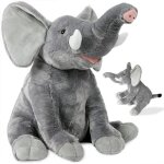 Peluche lephant doudou animaux jouet enfant adulte nounours xl 90cm