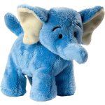 Peluche �l�phant hannes - plush - bleu - hauteur 13 cm - yeux en plastique - norme en 71