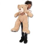 Peluche g�ante nounours - 100 cm - banabear - bananair - beige fabriqu� en france