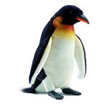 Peluche - hansa - manchot empereur - 25 cm - noir - mixte
