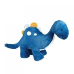 Peluche hello le dino 40 cm - histoire dours - mixte - bleu - plush