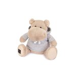 Peluche histoire dours hippo avec sweat gris beige Peluche histoire dours hippo avec sweat gris beige