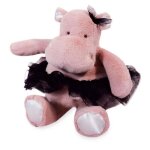 Peluche histoire dours hippo tutu - rose - 18 / 24 cm