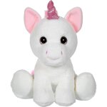 Peluche licorne gipsy - puppy eyes pets 40 cm - blanc - pour enfant ds la naissance