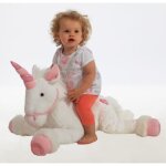 Peluche licorne rose gipsy toys - xl 80 cm - pour bb - livr  lunit