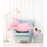 Peluche licorne xxl géant 155 cm rose - mi? gustaw - pour enfant - intérieur Peluche licorne xxl géant 155 cm rose - mi? gustaw - pour enfant - intérieur