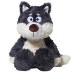Peluche loup gris doux moelleux 40 cm - kettys� doudou poup�e jouet enfant adolescent adulte qualite ...
