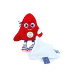 Peluche mascotte jo 2024 avec doudou - 22 cm Peluche mascotte jo 2024 avec doudou - 22 cm