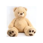 Peluche mega ours beige 1 metre 40 - sam - peluche geante 140 cm