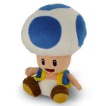 Peluche - nintendo - super mario bros - toad bleu - 20 cm - pour enfants � partir de 3 ans