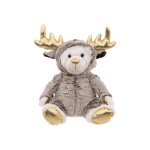 Peluche ours combinaison renne 28cm marron - feeric christmas blancmarron