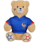 Peluche ours fff - gipsy toys - maillot15 cm