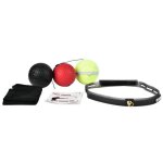 Peluche pack de 3 silice gel fight ball reflex boxing react training boxer speed ??punch avec bandeau ...