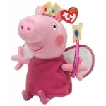 Peluche - peppa pig - ty46140 - 16 cm - rose - mixte