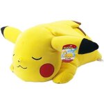 Peluche pikachu dort 40 cm - pokmon - bandai - doudou ou oreiller - pour enfant  partir de 2 ans