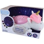Peluche veilleuse et musicale licorne - jemini - + / - 39 cm - rose - piles - plush