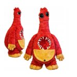 Peluche yarnaby motif coquelicot ? collection cham playtime : peluche de 25 cm