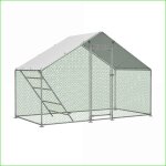 Pens &amp hutches - voli�re robuste pour h�hner - gris - s�curis�e imperm�able &amp facile � nettoyer ...