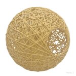 Abat - jour suspendu - colaxi - boule en rotin - jaune - 15 cm - design contemporain