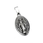 Pendentif argent 925m loi de 20 mm. m�daille miraculeuse lisse [aa8237]