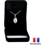 Pendentif ballon rugby avec chaine 50cm vrai argent 925 massif rhodi avec boite coffret pour offrir