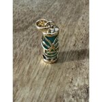 Pendentif - bijouxia - tiki polynésien - tendresse - agate verte - plaqué or 18 carats - mixte Pendentif - bijouxia - tiki polynésien - tendresse - agate verte - plaqué or 18 carats - mixte