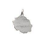 Pendentif carte la runion argent massif 925 garanti sans nickel