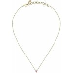 Pendentif coeur - chiara ferragni - or jaune 750 / 1000 - diamant - pierre rose - glamour
