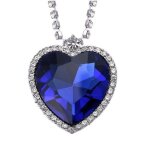 Pendentif coeur de locéan inspiré du film titanic. baigné dans lor blanc. boîte cadeau offerte Pendentif coeur de locéan inspiré du film titanic. baigné dans lor blanc. boîte cadeau offerte