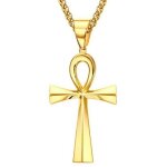 Pendentif collier homme femme croix de vie ankh egyptienne acier or + ch - bobijoo jewelry